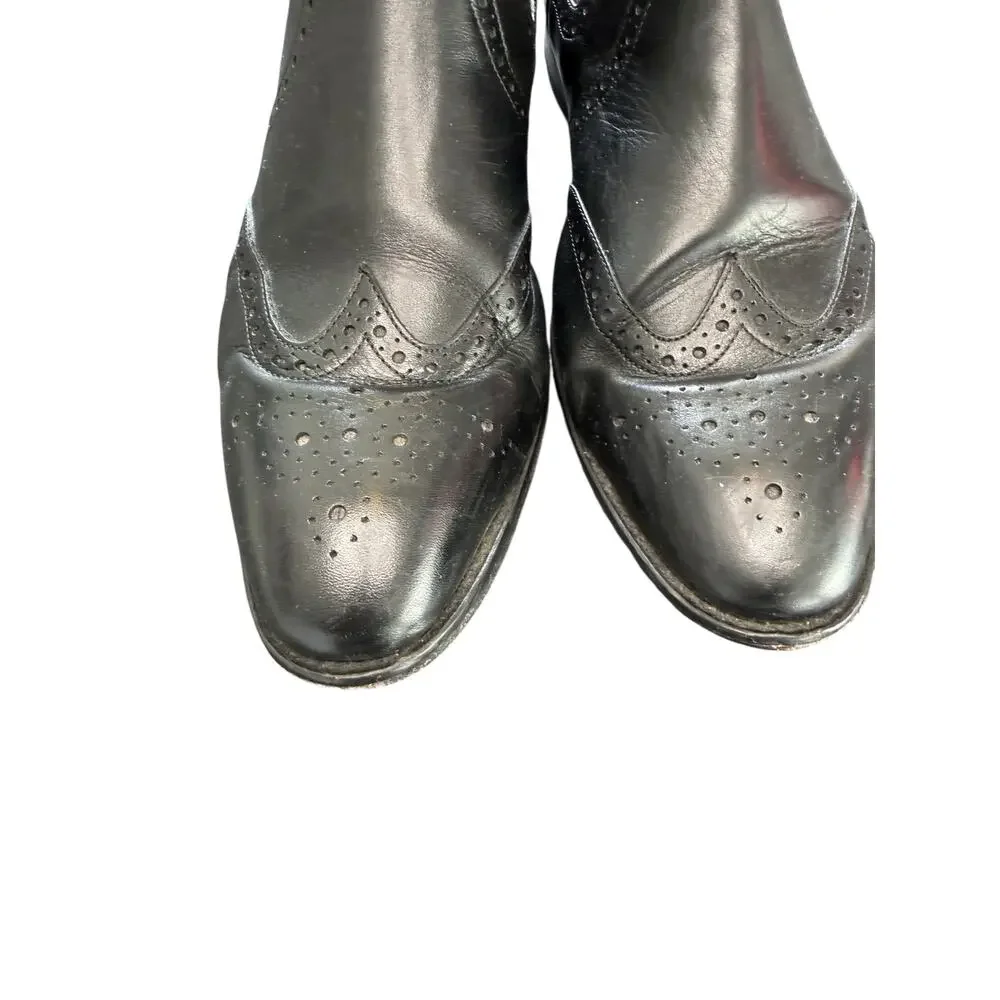 3DM Lifestyle Men's Black Chelsea‎ Brogue Ankle Boots Dressy Size 10 - 10 1/2